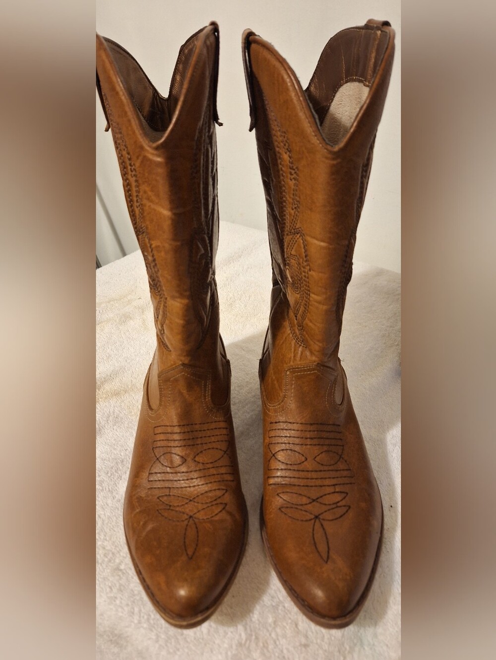 Coconuts by Matisse Gaucho Brown Leather Western Heeled Boots